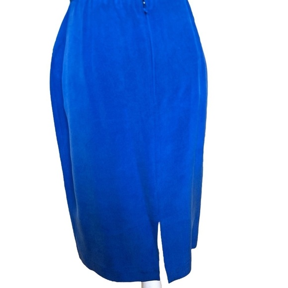 Vintage Maggy London by Kenneth Nolan  ‎ 100% Silk Suit  Tunic and Skirt Size 4 - Picture 4 of 11